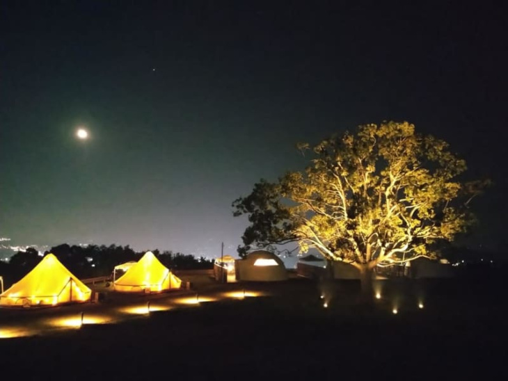 10/31オープン・岡山県倉敷のグランピング施設「ソラニア」でキャンプ体験！青空と夜景が美しい