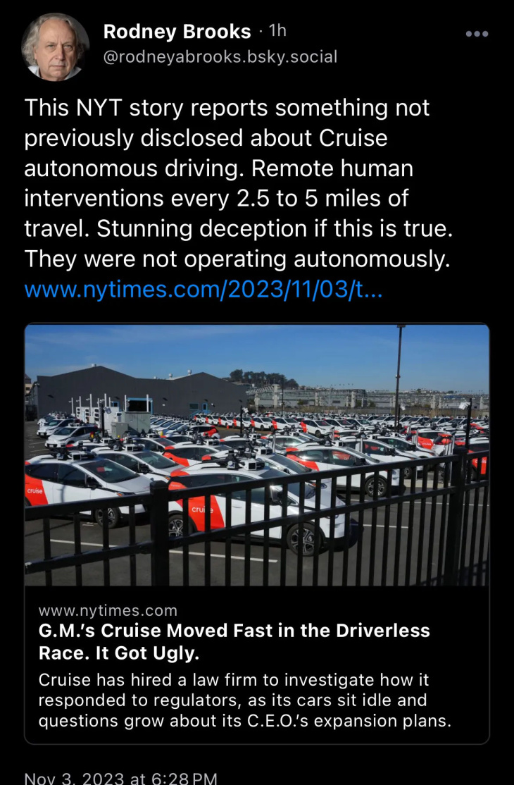 gmの自動運転テクノロジーは「数km走行するたびに人間の介入が行われる」という自動運転と呼ぶにはお粗末過ぎる出来栄えであることが明らかに