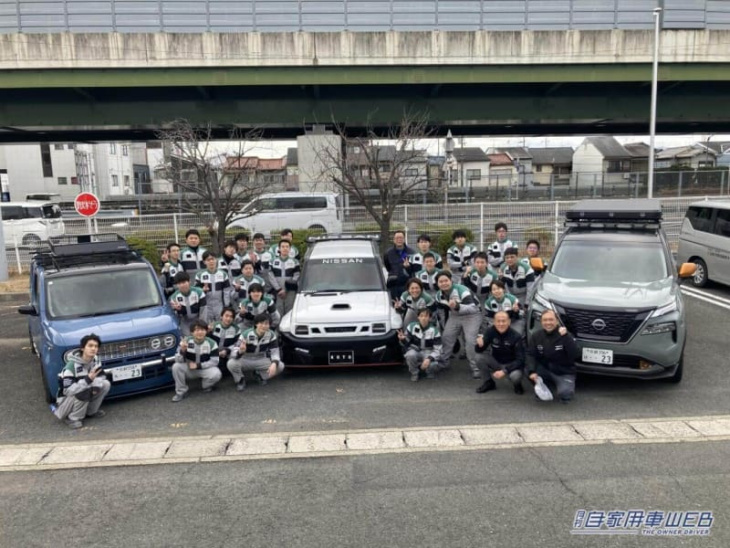 日産・自動車大学校が制作したカスタマイズカーを「大阪オートメッセ2024」に出展 カスタムされたキューブなどを展示