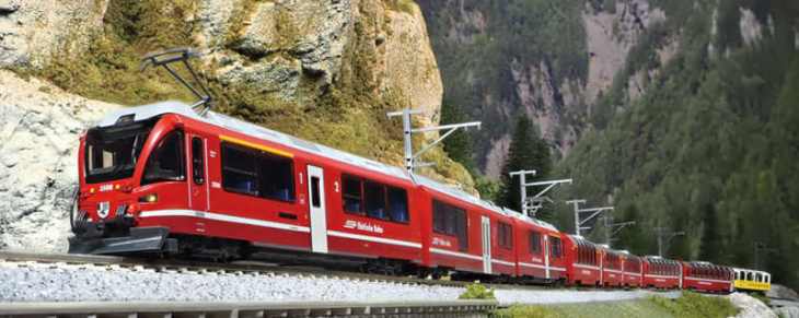 スイスの急勾配を走る「レーティッシュ鉄道 ＜アレグラ＞」がnゲージ鉄道模型に